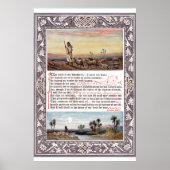 Psalm 23 Bijbel Verse Art Poster (Voorkant)