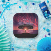 Psalm 23 Bijbel - zonnezonnehemelboom Papieren Bordje (Feest)