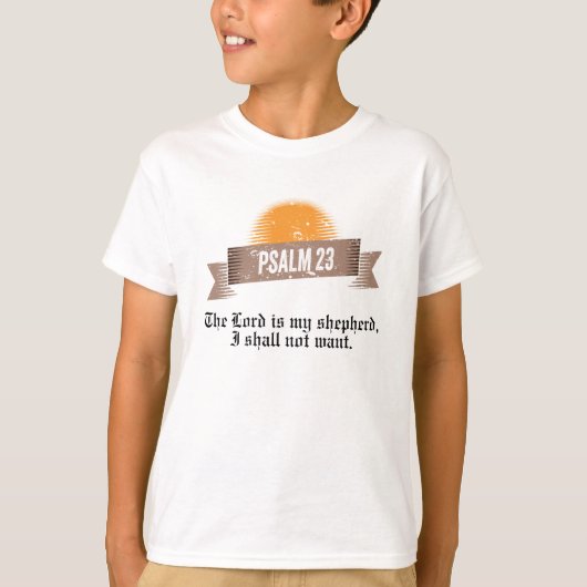 Psalm 23 Bijbelcitaat T-shirt (Voorkant)
