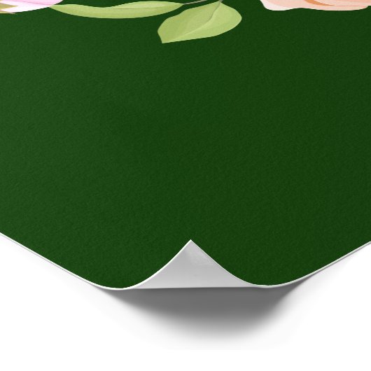 Psalm 23 Bijbelscripts op Groen Gicleé-Poster Poster (Hoek)