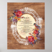 Psalm 23 Bijbelscripttekst Verhard hout Poster (Voorkant)