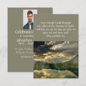 Psalm 23 Bijbelse Gedenkteken Christelijk Kaart (Voorkant / Achterkant)