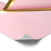 Psalm 23 Bijbeltekst met roze en gouden P Poster (Hoek)