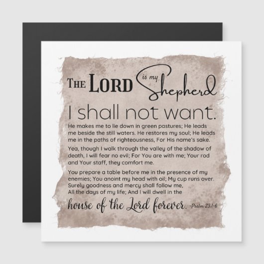 Psalm 23 Bijbeltekst  papier (Voorkant / Achterkant)