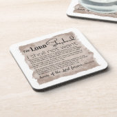 Psalm 23 Bijbeltekst  papier Bier Onderzetter (Linkerzijde)