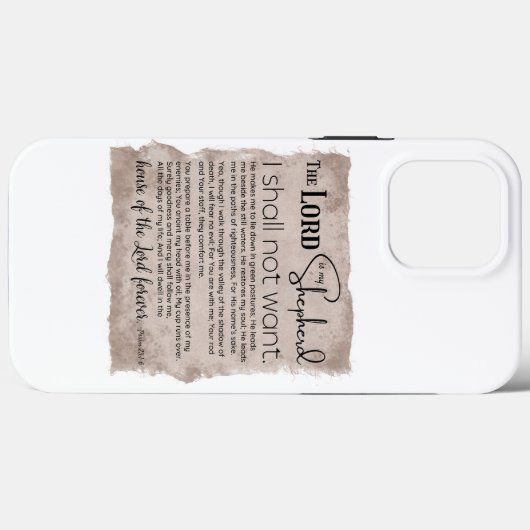 Psalm 23 Bijbeltekst papier Case-Mate iPhone Case (Achterkant (horizontaal))