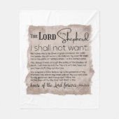 Psalm 23 Bijbeltekst  papier Fleece Deken (Voorkant)