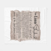 Psalm 23 Bijbeltekst  papier Fleece Deken (Voorkant (Horizontaal))