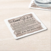 Psalm 23 Bijbeltekst  papier Kartonnen Onderzetters (Schuin)