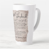 Psalm 23 Bijbeltekst papier Latte Mok (Rechterhoek)