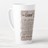 Psalm 23 Bijbeltekst papier Latte Mok (Linkerhoek)