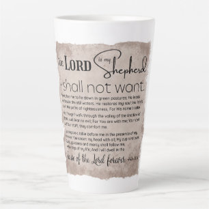 Psalm 23 Bijbeltekst  papier Latte Mok