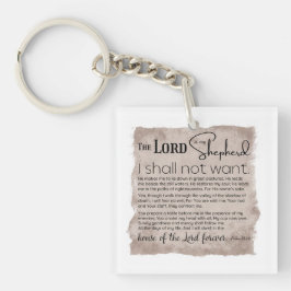 Psalm 23 Bijbeltekst  papier Sleutelhanger