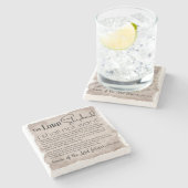 Psalm 23 Bijbeltekst  papier Stenen Onderzetter (Zijkant)