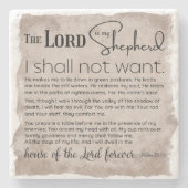 Psalm 23 Bijbeltekst  papier Stenen Onderzetter (Voorkant)
