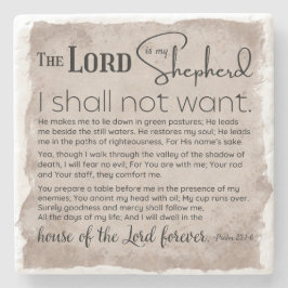 Psalm 23 Bijbeltekst  papier Stenen Onderzetter