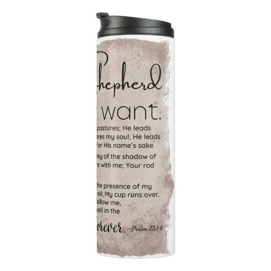 Psalm 23 Bijbeltekst  papier Thermosbeker (Geroteerd rechts)