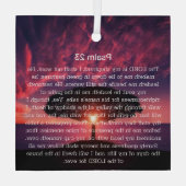 Psalm 23 Bijbelvers Boom Christelijk Glas Ornament (Achterkant)