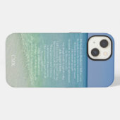 Psalm 23 Bijbelvers Mooie Strand Monogram iPhone Hoesje (Achterkant horizontaal)