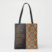Psalm 23 Bijbelvers, Retro Print Tote Bag (Voorkant)