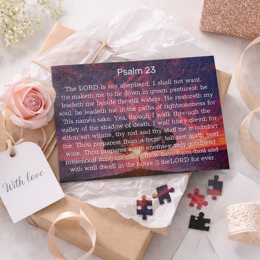 Psalm 23 Bijbelverse boom puzzle Legpuzzel