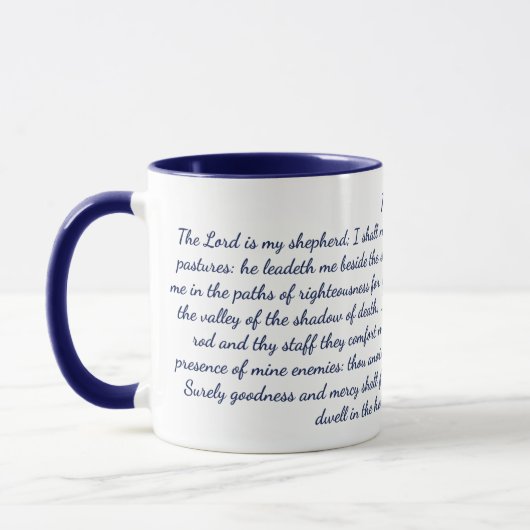 Psalm 23 Bijbelverse klassieke Mok, 11 oz koffie-M Mok (Links)