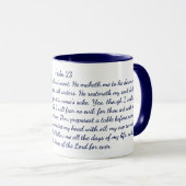 Psalm 23 Bijbelverse klassieke Mok, 11 oz koffie-M Mok (Voorkant rechts)