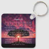 Psalm 23 Bijbelverse zonneboom Sleutelhanger (Achterkant)