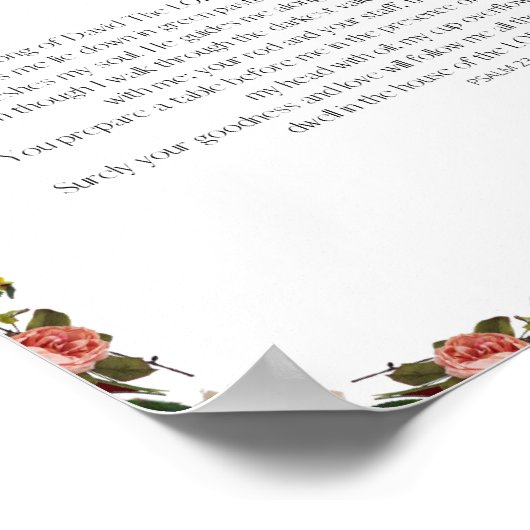 Psalm 23, Bijbelversie, Scriptdecor, LORD i Poster (Hoek)