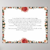 Psalm 23, Bijbelversie, Scriptdecor, LORD i Poster (Voorkant)