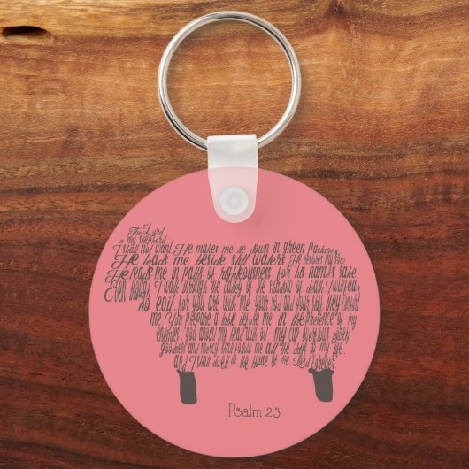 Psalm 23 Bijbelversie Sleutelhanger (Voorkant)