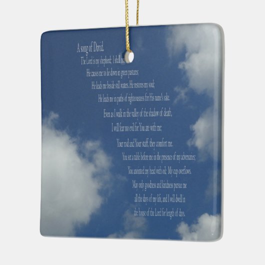 Psalm 23, Blue Sky, keramisch Ornament (Links)