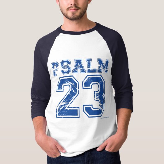 Psalm 23 Blue Sports T-shirt (Voorkant)