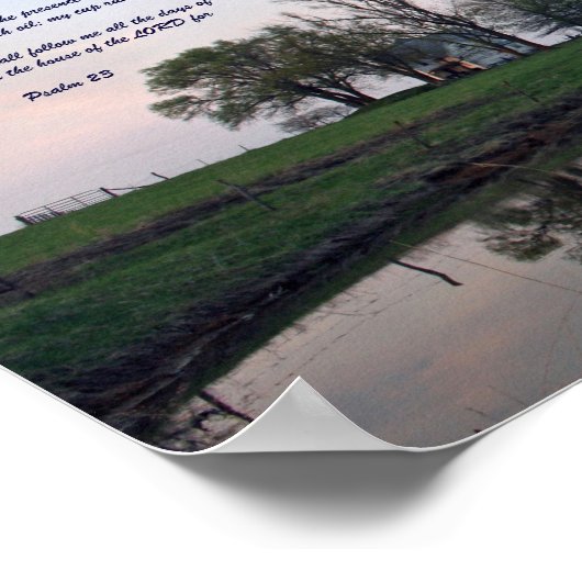 Psalm 23, Boerderij Pond poster (Hoek)