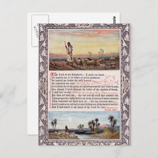 Psalm 23  briefkaart (Voorkant / Achterkant)