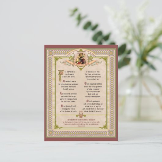  Psalm 23 Briefkaart (Staand voorkant)