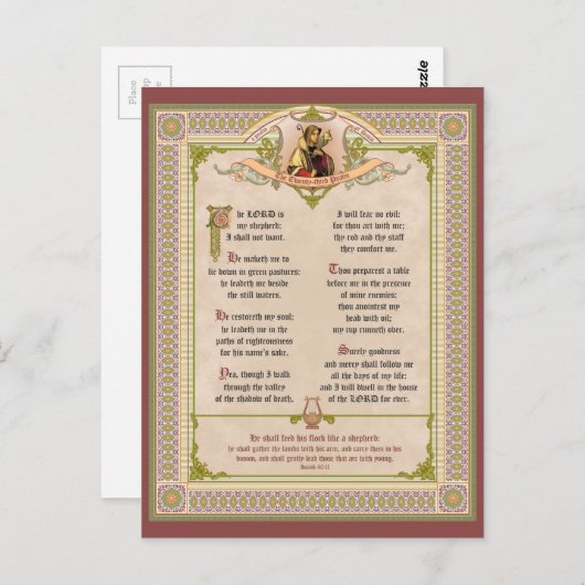  Psalm 23 Briefkaart (Voorkant / Achterkant)