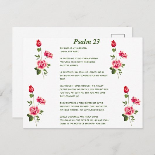 psalm 23 briefkaart (Voorkant / Achterkant)