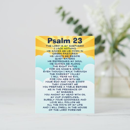 Psalm 23 briefkaart (Staand voorkant)