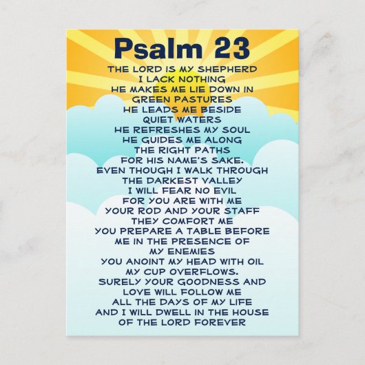 Psalm 23 briefkaart (Voorkant)