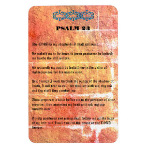 Psalm 23 Bronze Red Texture Lord is mijn Shepherd Magneet