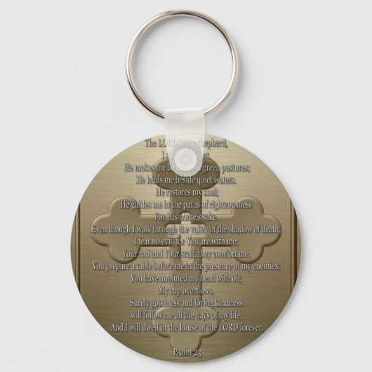 Psalm 23 - Bronze Sleutelhanger (Voorkant)