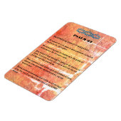 Psalm 23 Bronzen Rode Textuur Heer is mijn Herder Magneet (Linkerzijde)