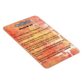 Psalm 23 Bronzen Rode Textuur Heer is mijn Herder Magneet (Rechterzijde)