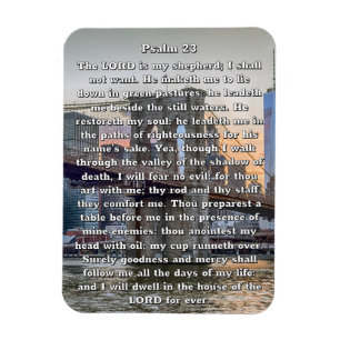 Psalm 23 Brooklyn Bridge, New York Magneet