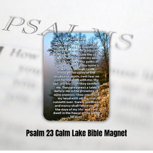 Psalm 23 Calm Lake Bijbel Magneet