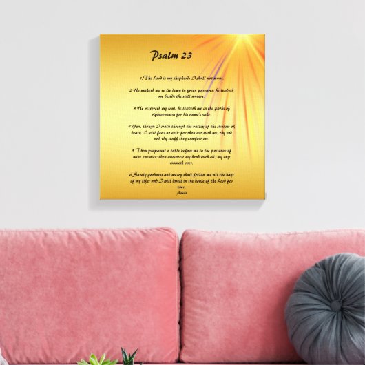 psalm 23 canvas afdruk (Insitu (Woonkamer))