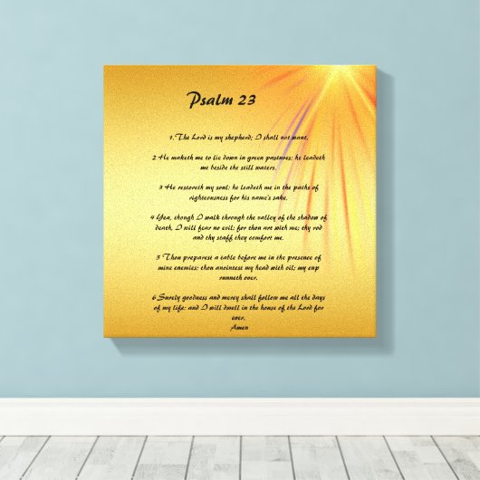 psalm 23 canvas afdruk (Insitu (Houten vloer))