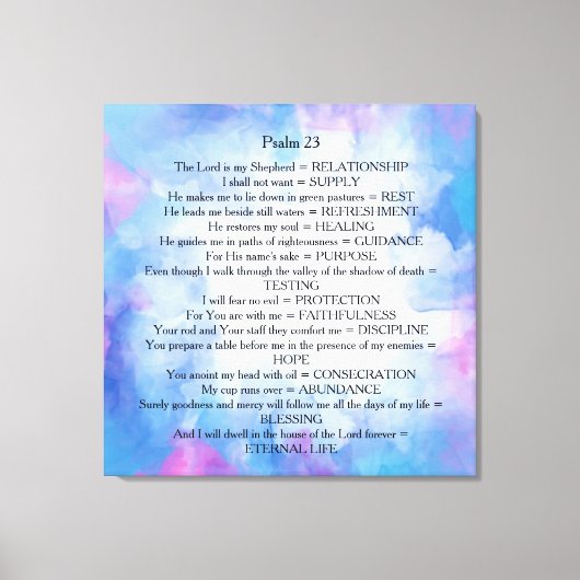 psalm 23 canvas afdruk (Voorkant)