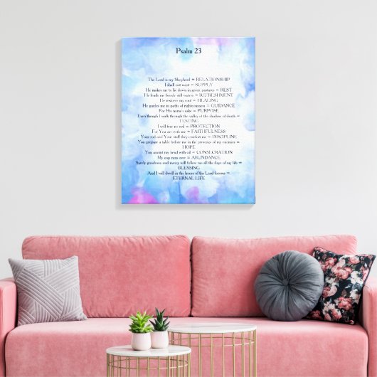 psalm 23 canvas afdruk (Insitu (Woonkamer))